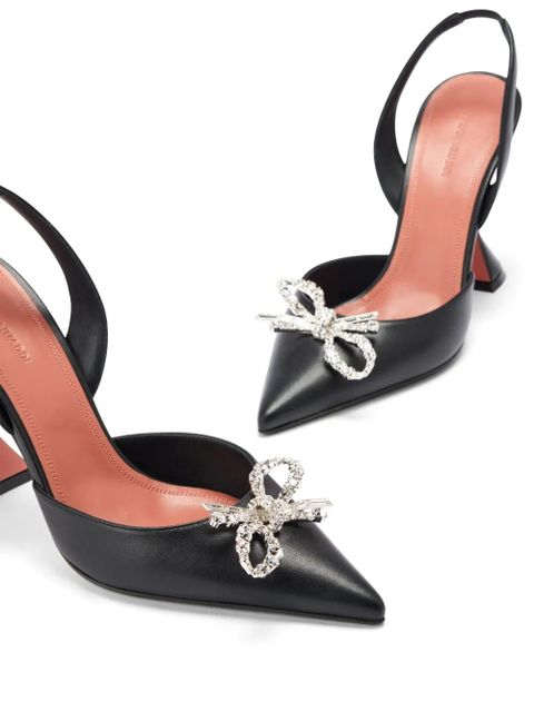 Amina Muaddi 95mmm Rosie sling pumps - Black
