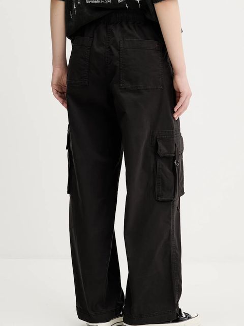 Tommy Jeans spodnie damskie kolor czarny proste high waist DW0DW20995 - zdjęcie produktu nr 2