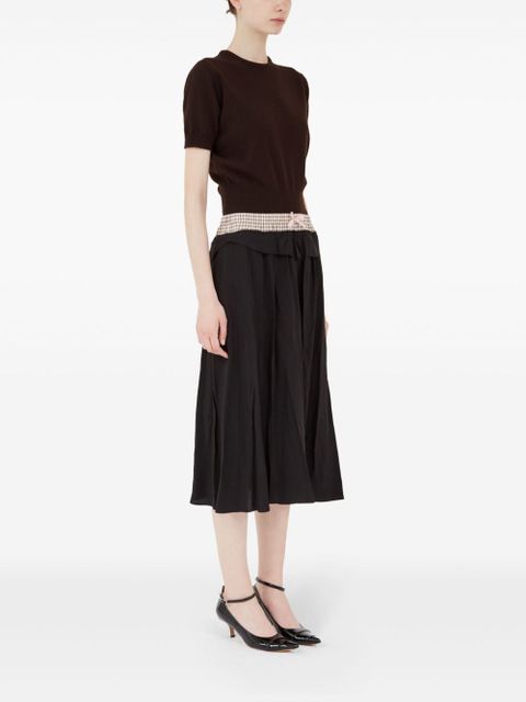 Maison Margiela panelled midi skirt - Black