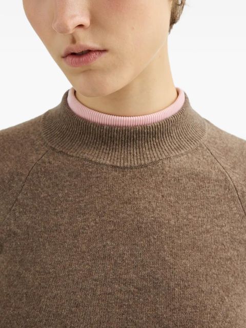 Jil Sander cropped sweater - Brown
