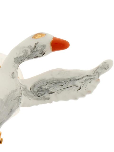 Moschino goose detail earrings - White