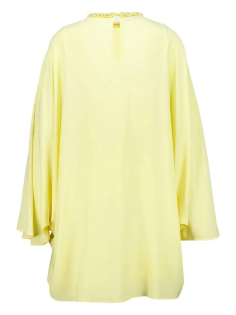 Gucci embellished-neckline mini dress - Yellow