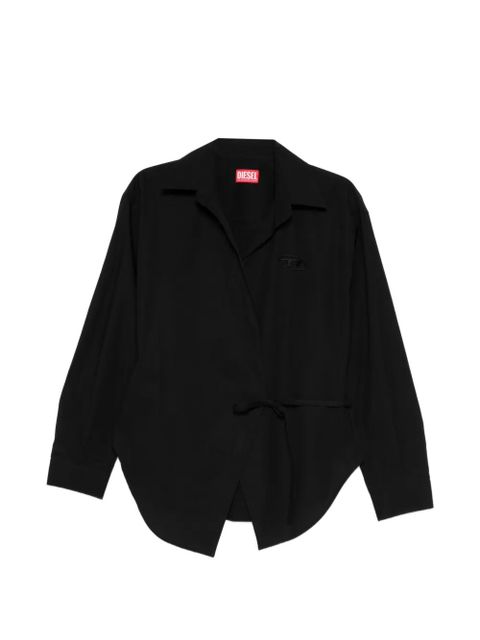 Diesel C-Delphos-S1 tie-detail collared shirt - Black - zdjęcie produktu nr 2