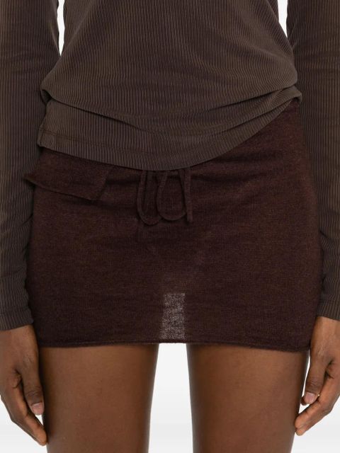 Aya Muse drawstring-waist mini skirt - Brown