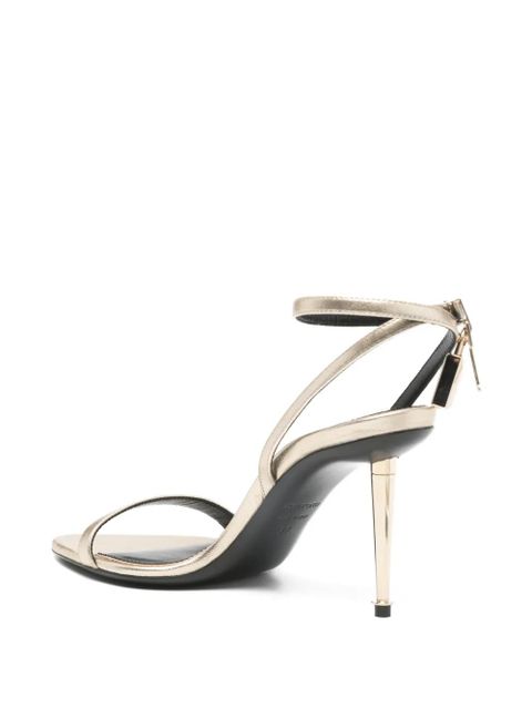 TOM FORD ankle-strap padlock sandals - Gold - zdjęcie produktu nr 2