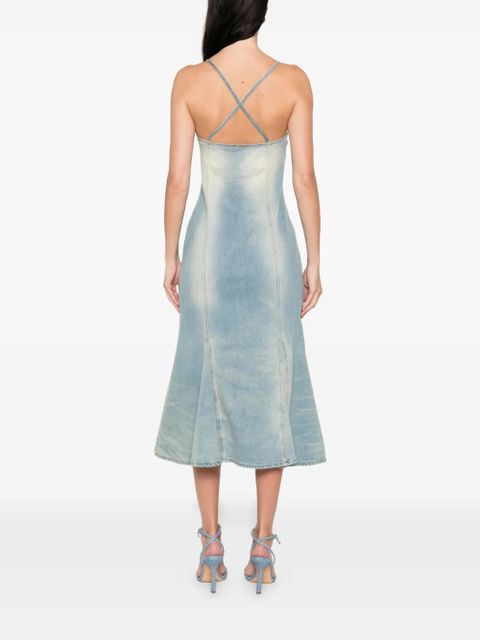 Blumarine studded slit dress - Blue