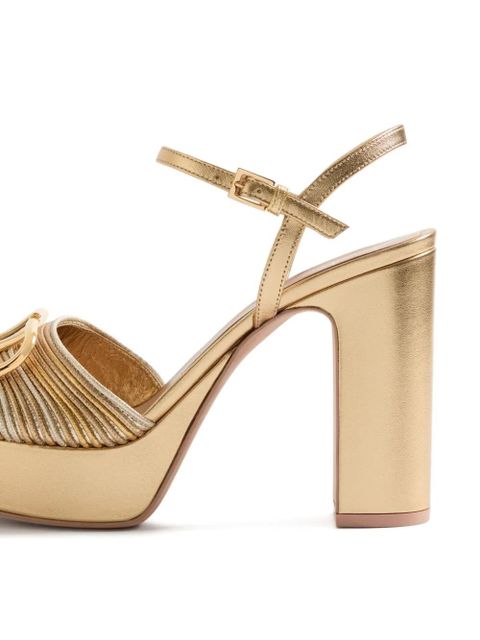 Valentino Garavani 115mm VLogo Signature sandals - Gold