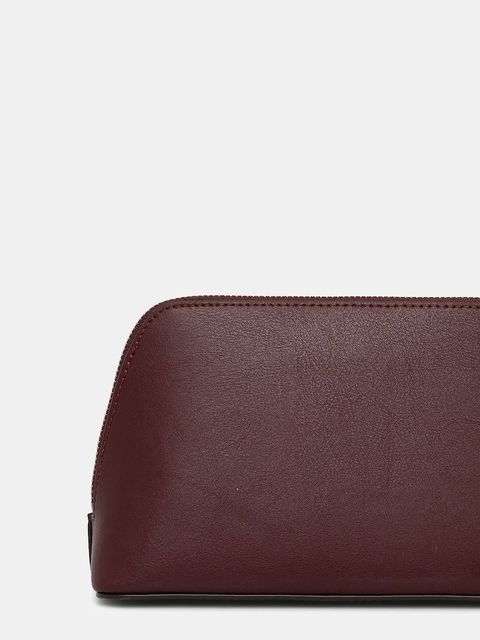 MICHAEL Michael Kors kosmetyczka skórzana kolor bordowy 32F5SJ6T2T