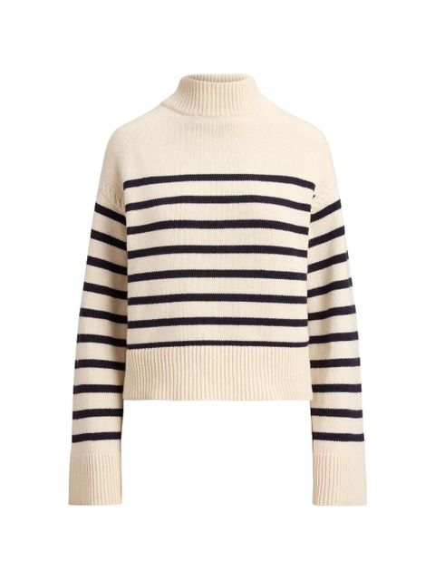 Lauren Ralph Lauren striped mock-neck sweater - Neutrals - zdjęcie produktu nr 1