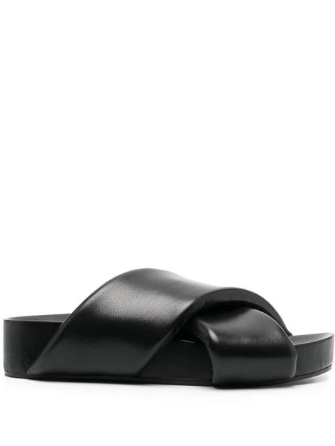Jil Sander cross-over leather sandals - Black - zdjęcie produktu nr 1