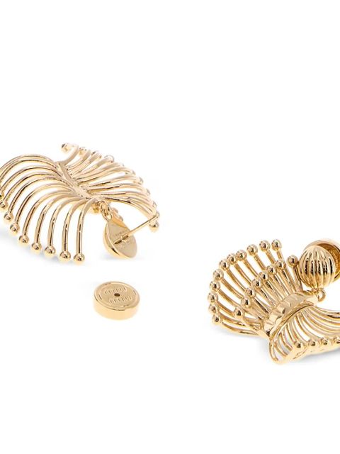Miu Miu beaded-fan earrings - Gold