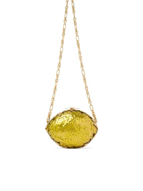 Chloé leaf-embellished chain-strap cross body bag - Yellow