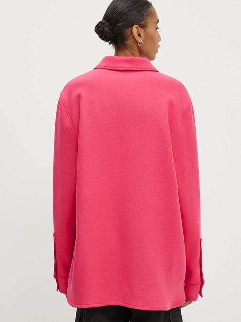 Moschino Jeans kurtka koszulowa wełniana