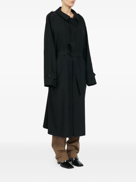 MM6 Maison Margiela double-breasted belted coat - Black - zdjęcie produktu nr 2