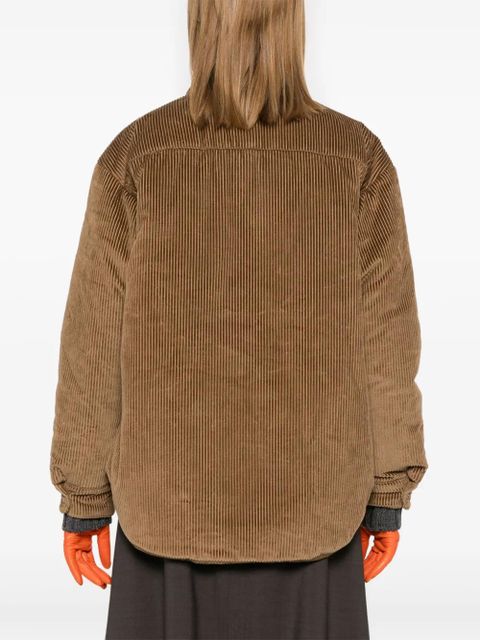 Miu Miu corduroy puffer jacket - Brown