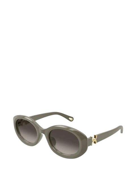 Chloé Eyewear oval-frame sunglasses - Grey - zdjęcie produktu nr 2