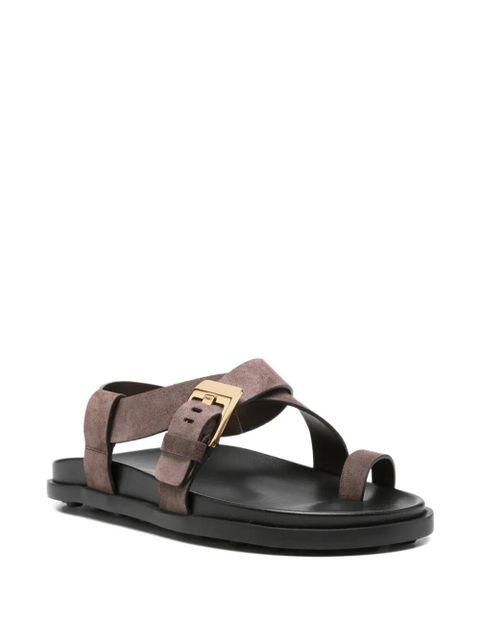 Tod's buckle-fastening toe-strap sandals - Brown - zdjęcie produktu nr 2