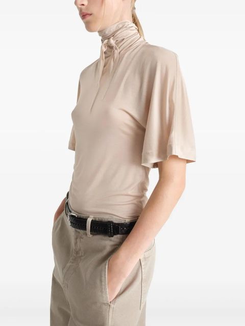 LEMAIRE short sleeve with foulard t-shirt - Neutrals