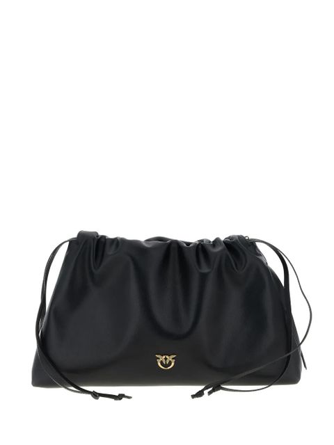 PINKO maxi drawstring logo clutch bag - Black - zdjęcie produktu nr 1
