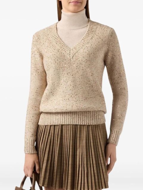MC2 Saint Barth v-neck sweater - Brown - zdjęcie produktu nr 2