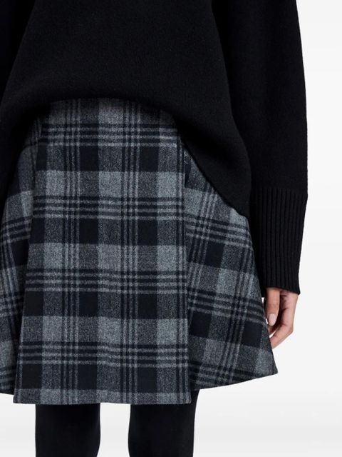 Proenza Schouler Cassia plaid wool mini skirt - Grey