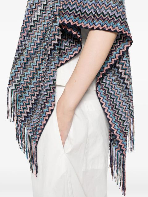 Missoni fringe chevron jacket - Blue