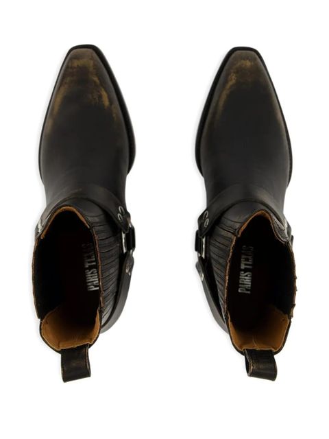 Paris Texas 35mm Helena strap-detail ankle boots - Black