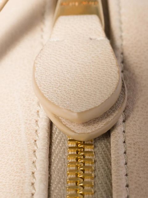 Miu Miu logo-embossed leather pouch - Neutrals