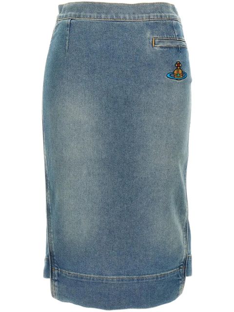 Vivienne Westwood Orb logo embroidery skirt - Blue - zdjęcie produktu nr 1