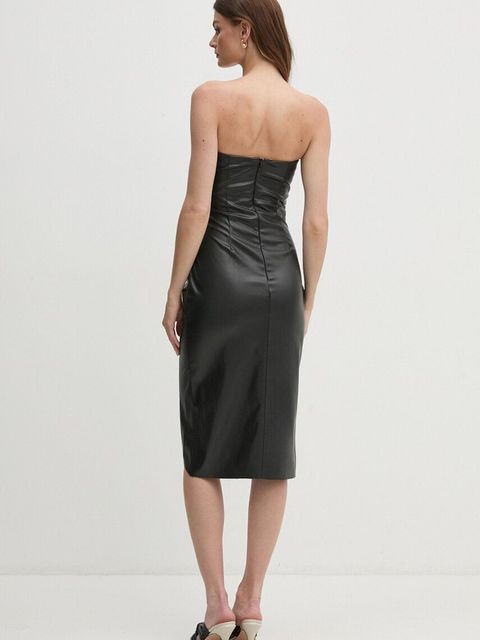 Sisley sukienka kolor czarny mini dopasowana 45FSLV062