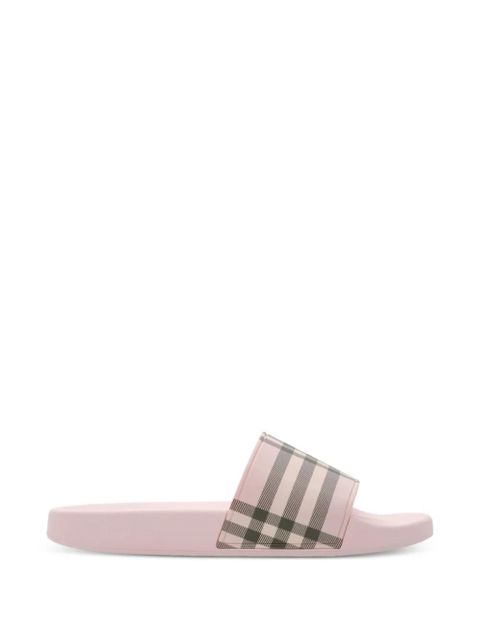 Burberry check slides - Pink - zdjęcie produktu nr 1
