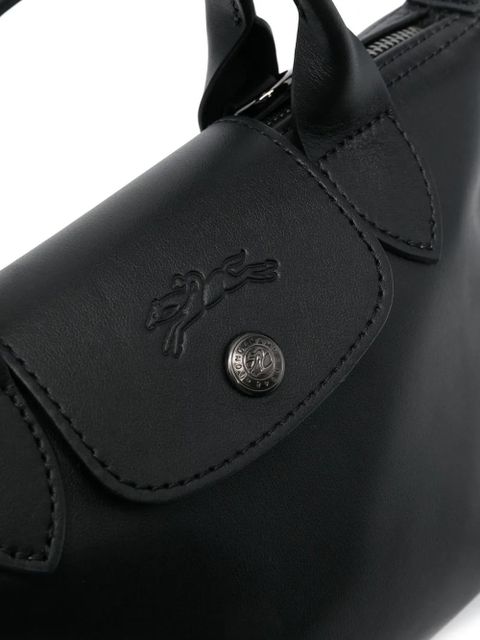 Longchamp Le Pliage leather mini bag - Black