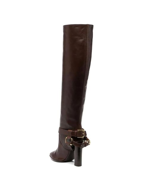 Dolce & Gabbana DG logo-plaque buckled ankle boots - Brown