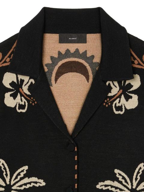 Alanui Wild Wonder tropical-motif shirt - Black