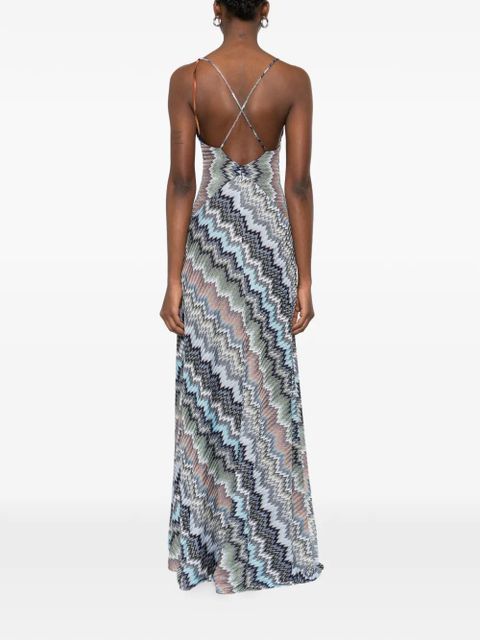 Missoni chevron strap maxi dress - Grey