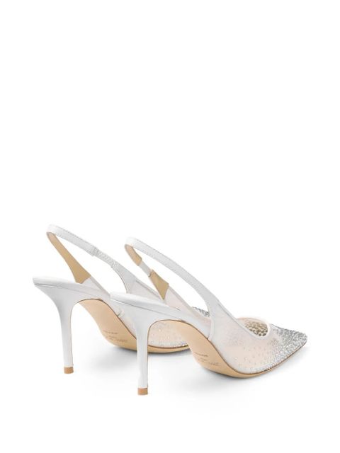 Jimmy Choo Love crystal-embellished pumps - White