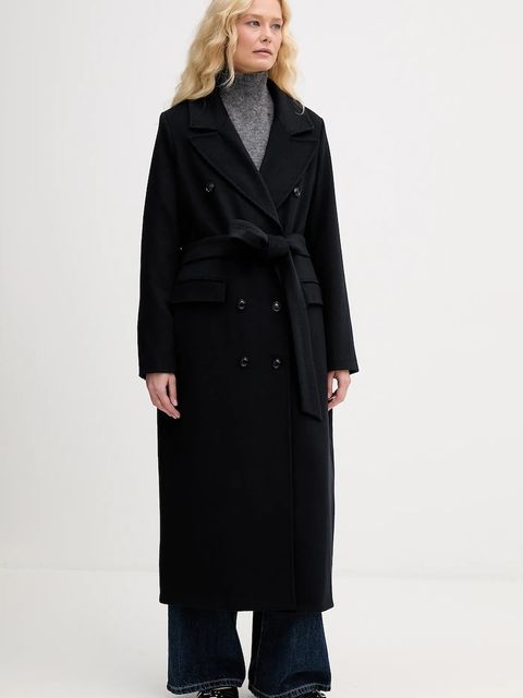 Blugirl Blumarine płaszcz z dodatkiem wełny kolor granatowy RF5242.T221A - zdjęcie produktu nr 1