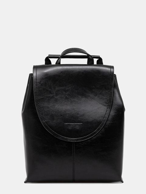 Answear.LAB plecak skórzany damski kolor czarny mały gładki - zdjęcie produktu nr 1