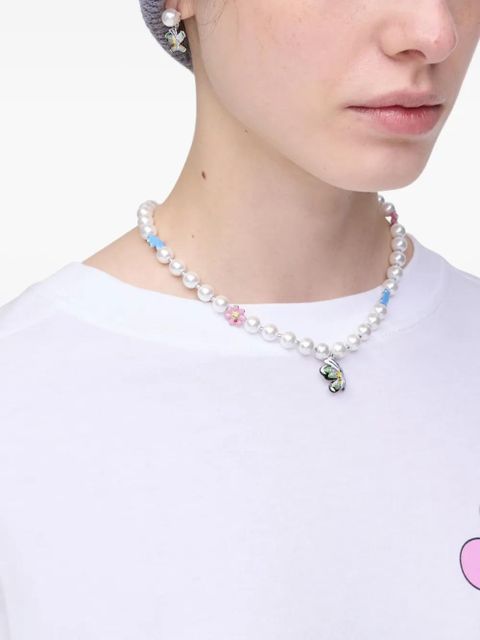 Marc Jacobs The Joy flower-embellished beanie hat - Grey