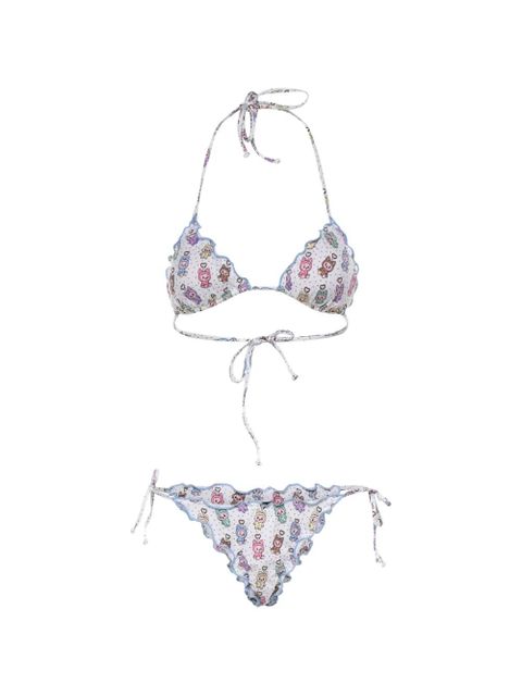 MC2 Saint Barth ruffled-trims bikini - White - zdjęcie produktu nr 1