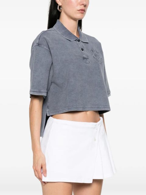 Alexander Wang high-low polo top - Grey