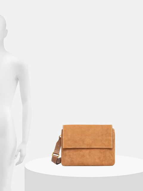 Gianni Chiarini torebka zamszowa THREE kolor brązowy BS.12295.CM-PL