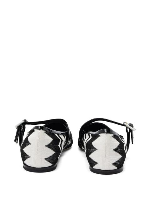 Missoni Zigzag-pattern ballerinas - White