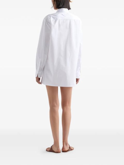 Prada embroidered poplin shirt - White