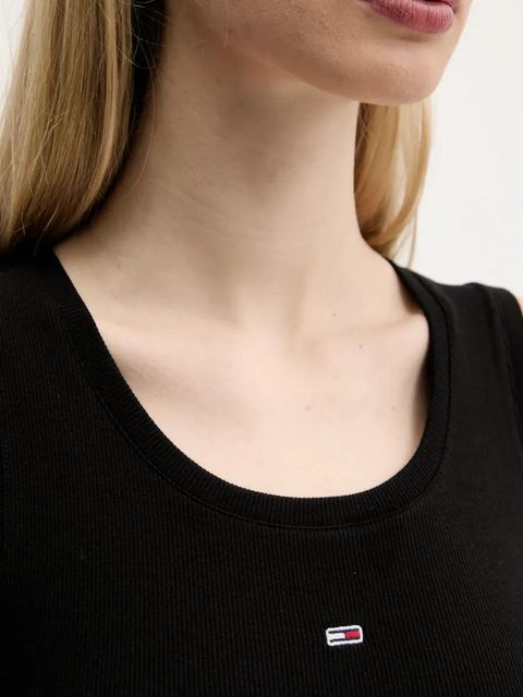 Tommy Jeans sukienka kolor czarny mini dopasowana DW0DW20674 - zdjęcie produktu nr 2