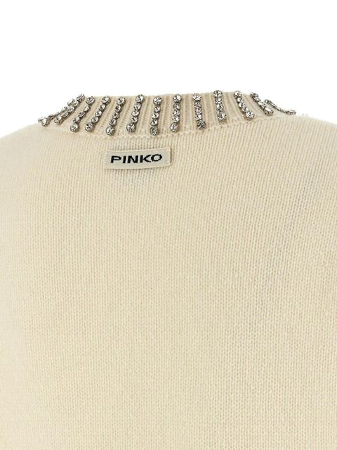PINKO crystal-embellished V-neck vest - Neutrals