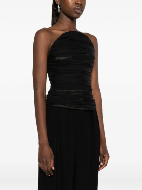 Balenciaga ruched halterneck top - Black