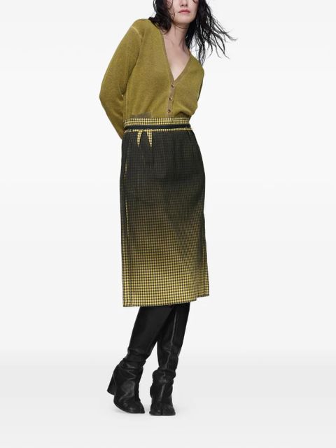 Maison Margiela V-Neck knitted cardigan - Green - zdjęcie produktu nr 2