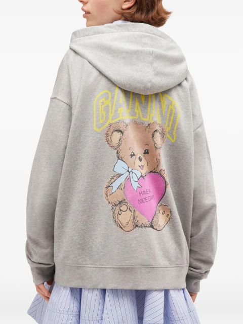 GANNI teddy zip hoodie - Grey - zdjęcie produktu nr 2