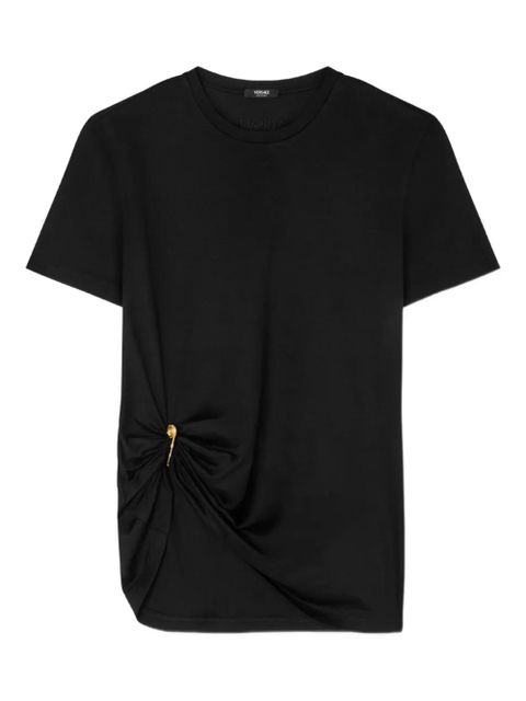 Versace safety-pin draped T-shirt - Black - zdjęcie produktu nr 1